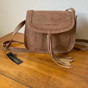 Christian Siriano brown crossbody bag. New